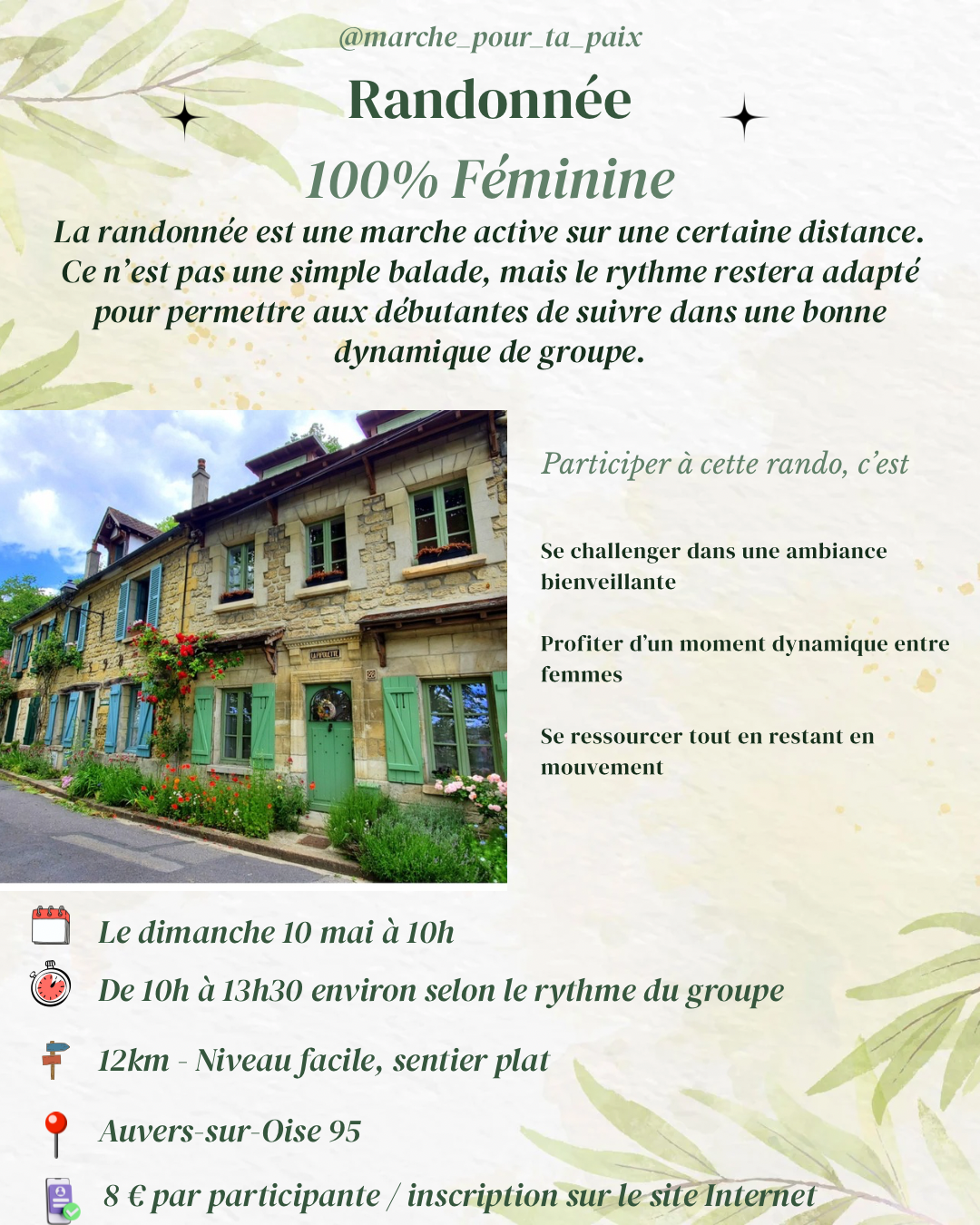 Randonnée dimanche 10 mai à 10h à Auvers-sur-oise 95