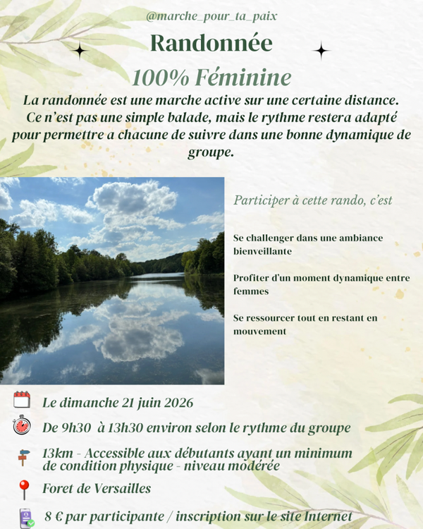 Randonnée le Dimanche 21 juin 2026 à 9h30