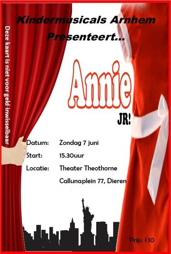 Kaarten voorstelling Annie JR