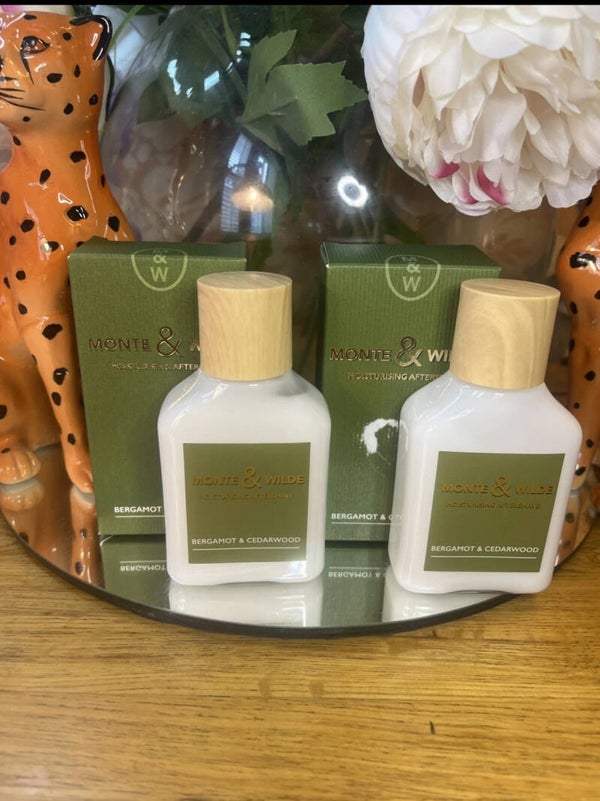 2x M&S Bergamot & Cedarwood Moisturising Aftershave Monte & Wilde Marks Spencer