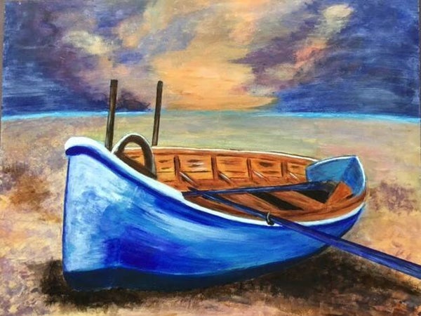Blauwe boot