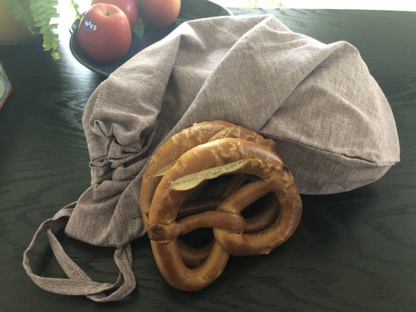 handgemaakte katoenen broodzak/ handmade cotton bread bag