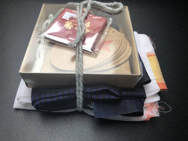 Furoshiki style verpakking kit/ Fabric gift wrapping kit