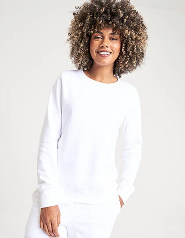 Damen AWDis Just Hoods Sweatshirt Pullover Arctic White