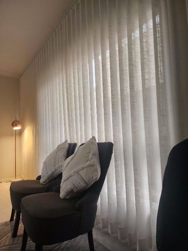 Sheer curtains installed at Box hills