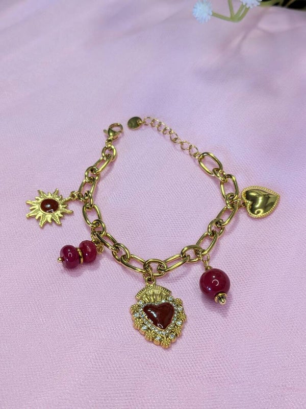 Bracelet Amour Grenat
