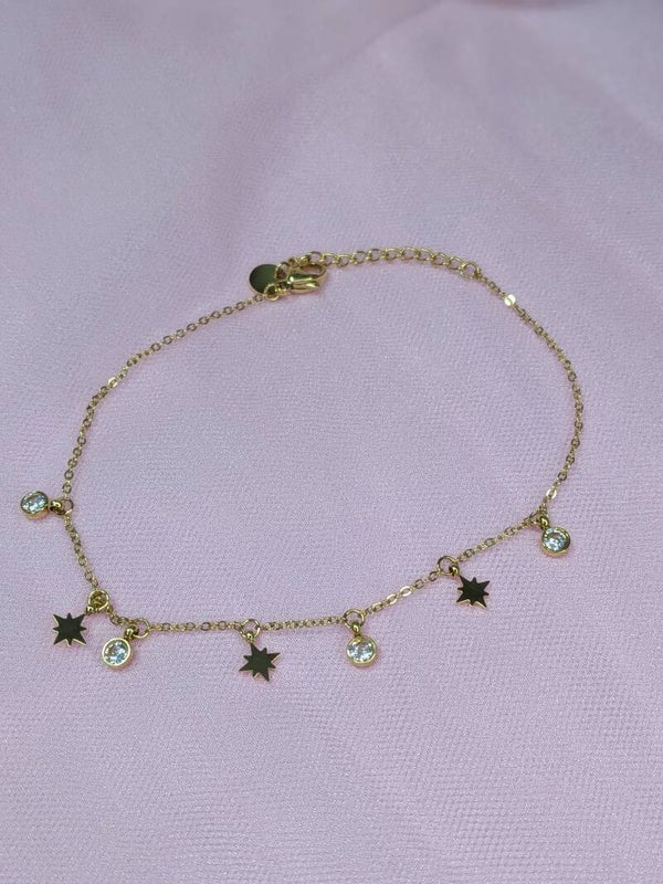 Chaine Cheville Etoile Dorée