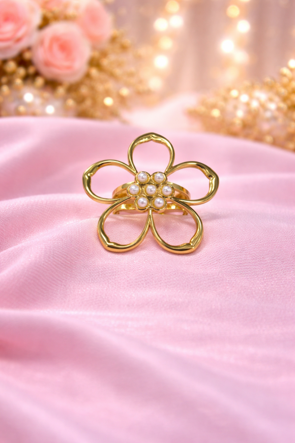 Bague Fleur Perle