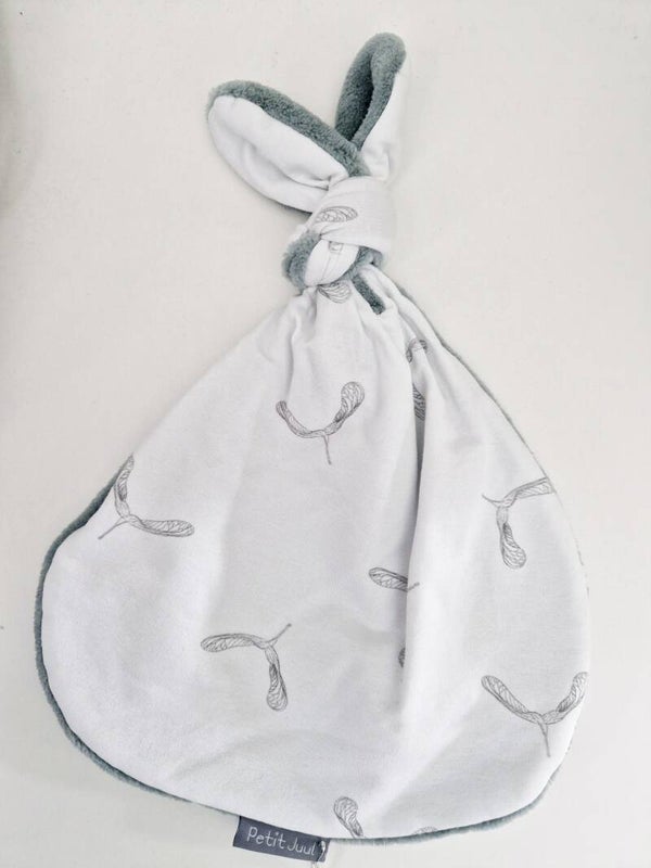 Knuffeldoekje Baby - Konijn Propeller Teddy Groen / Grijs