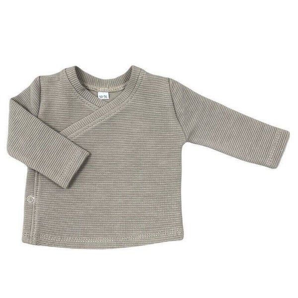 Overslagshirtje Longsleeve - Rib Taupe