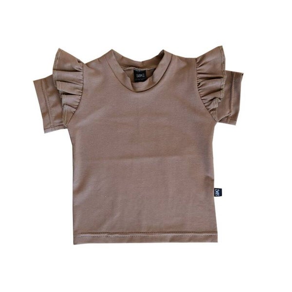 Shirt - Ruffle Camel