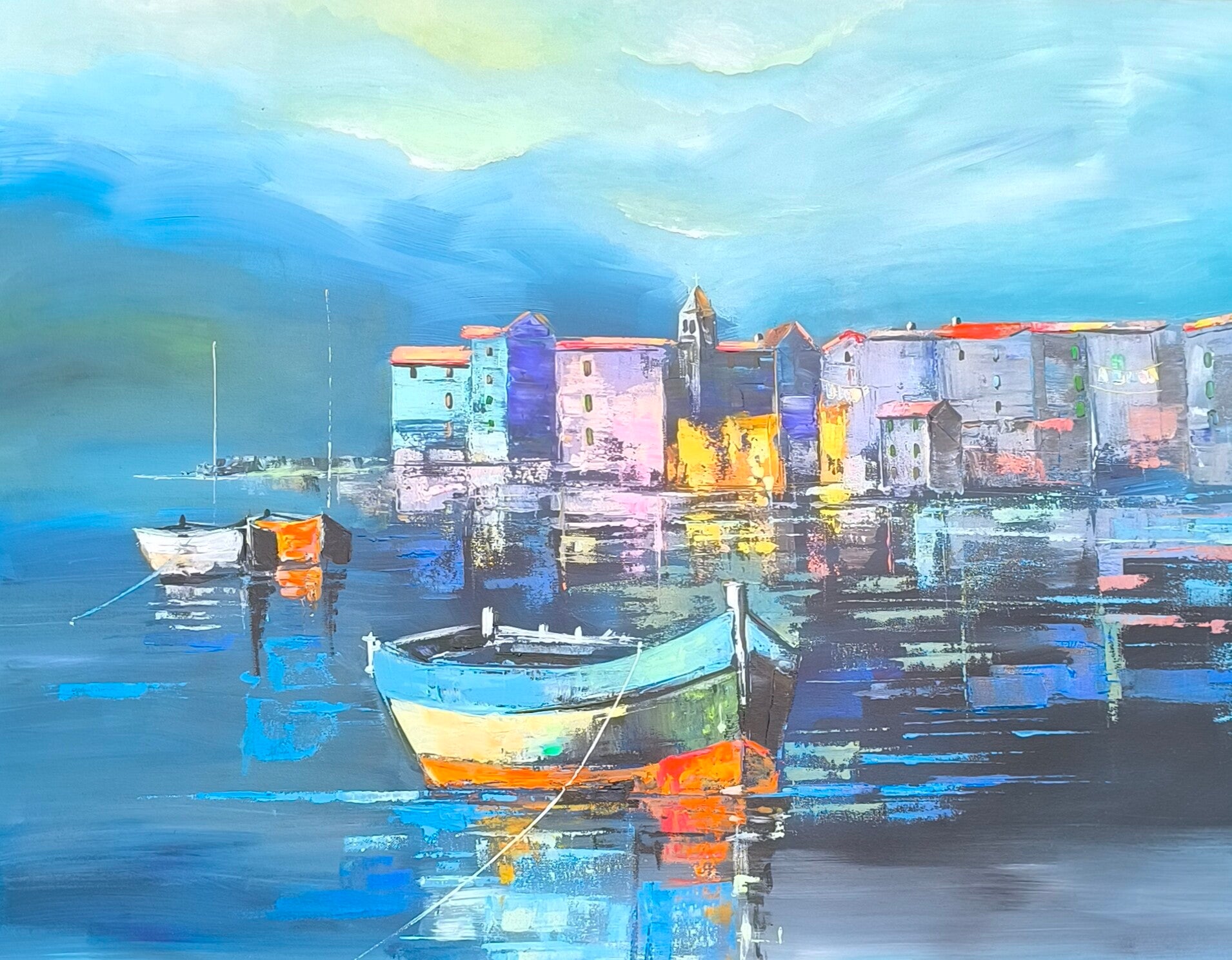 BLEU SUMMER (80 x 100 cm)