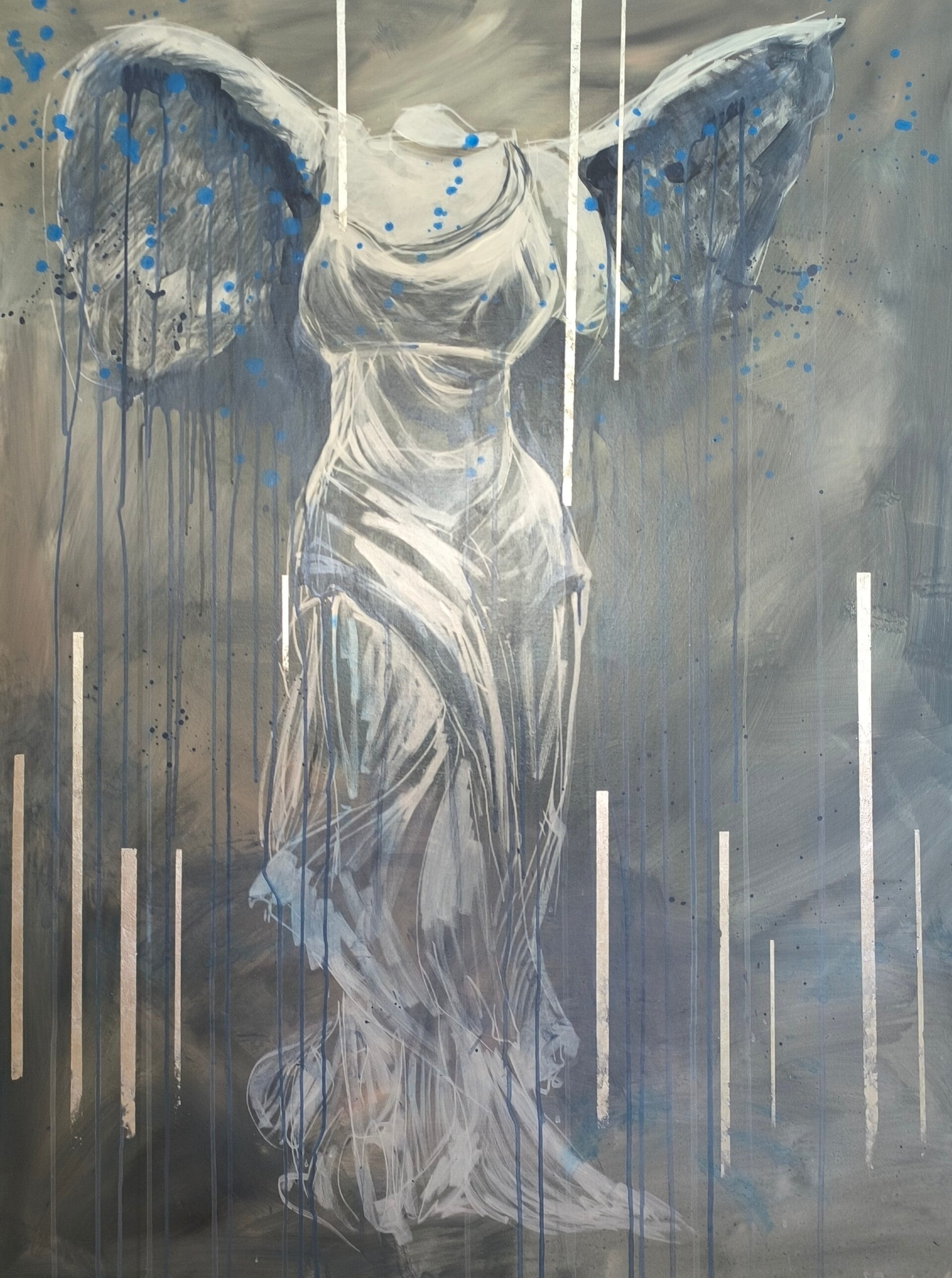 SILVER NIKE (120 x 100 cm)