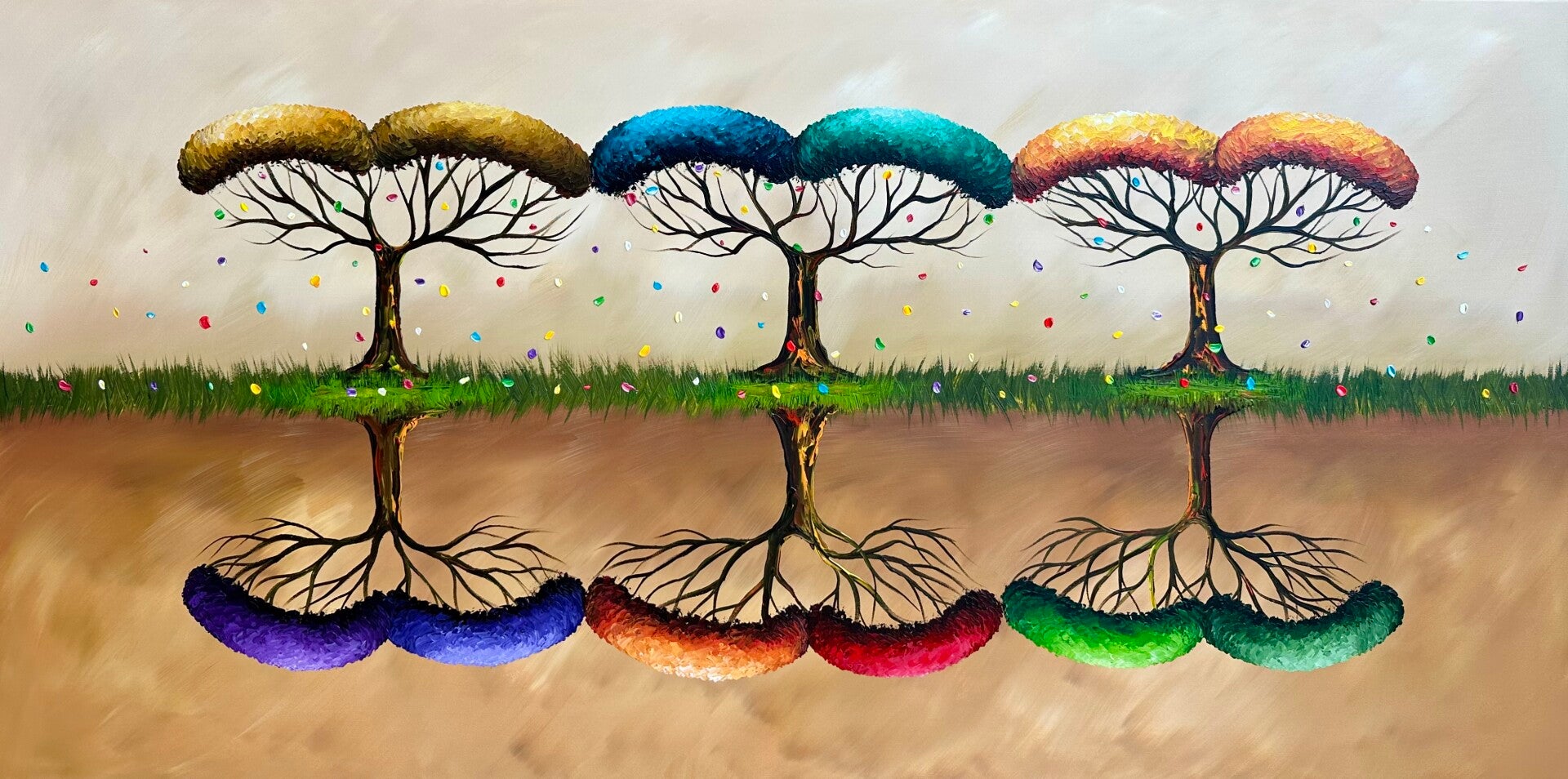 TRIPLE TREE SERIES I (80 x 160 cm)