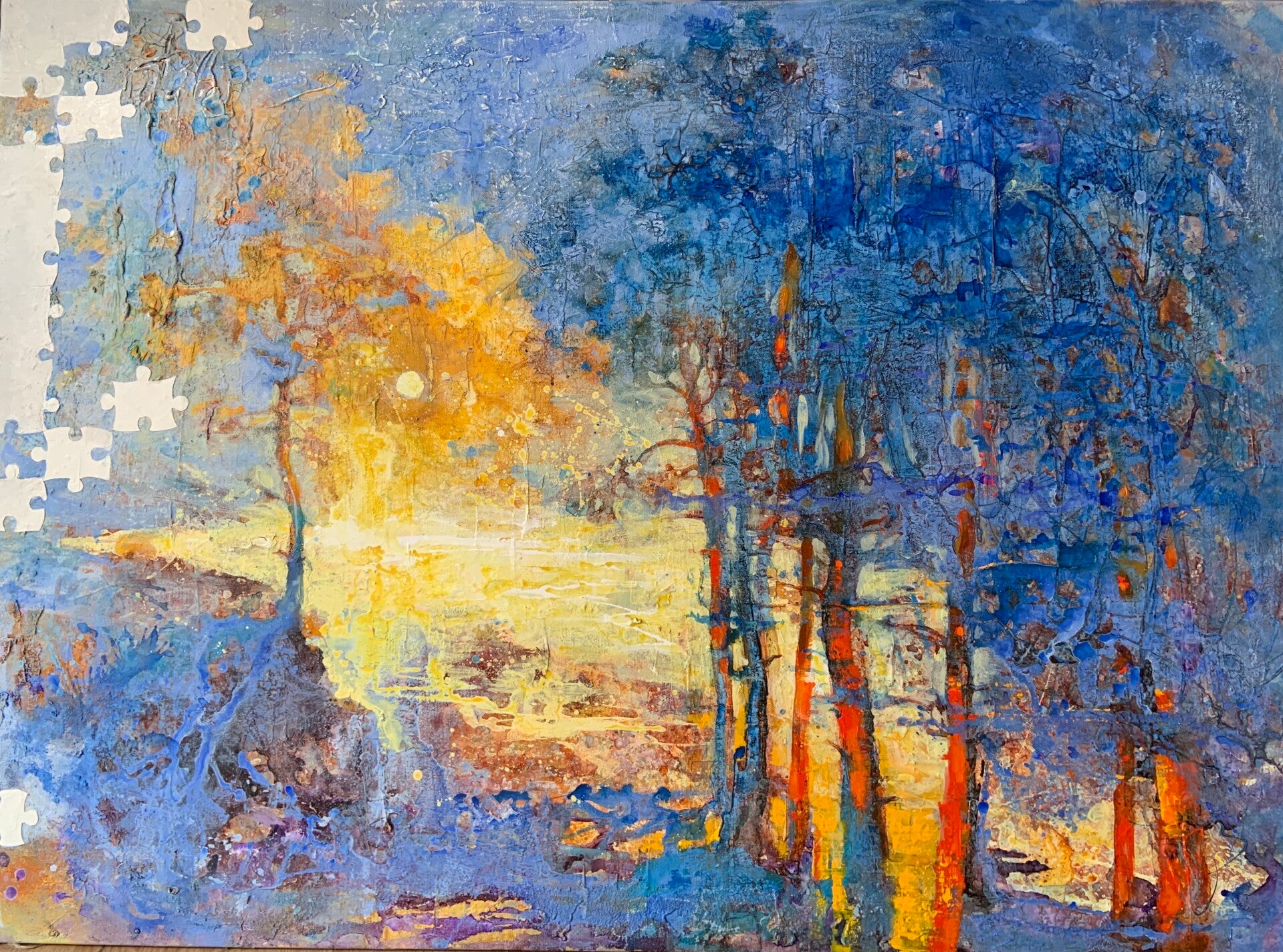 BLUE SUNSET (100 x 140 cm)