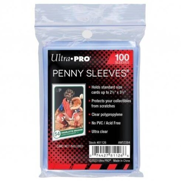 Paquet de 100 sleeves transparentes ultra pro