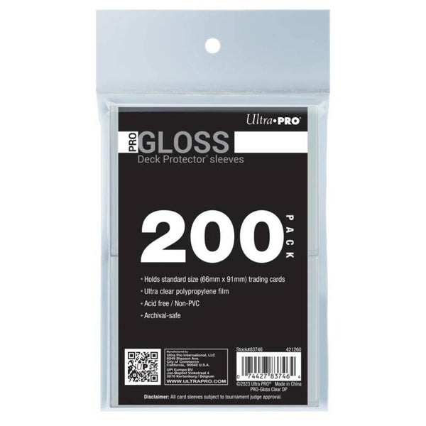 200 Sleeves Ultra Pro rigides Pro Gloss transparentes