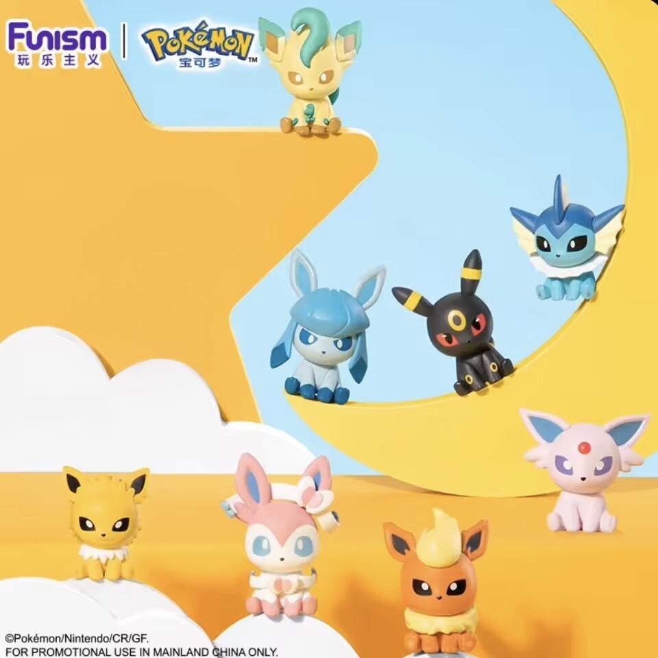 Figurine Funism - Lot de 16 boîtes mystères - Pokémon Palmsize Wonders Evoli vol.2