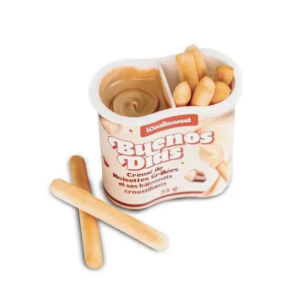 iConiksweet - Buenos Dias - Crème de noisettes grillées & bâtonnets croustillants  55g
