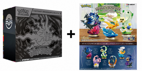 Pokémon - ETB Nuit Noire ME05 + figurine Re-Ment Pokémon