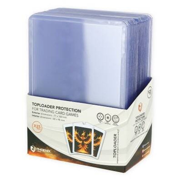 Phoenix Shield - Sleeves - Renforcées - Toploader - 3x4" Clear Regular - par 25