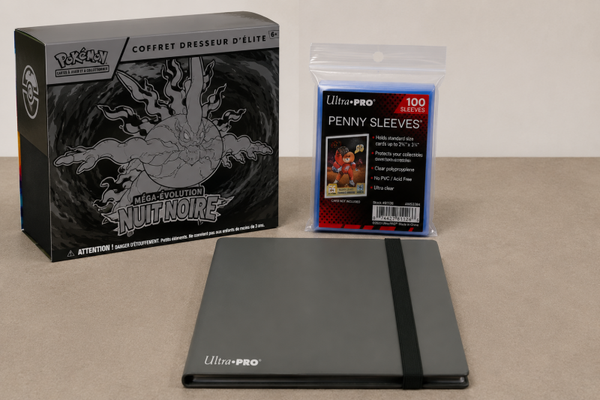 Pokémon - ETB Nuit Noire ME05 + portfolio Ultra Pro + sleeves
