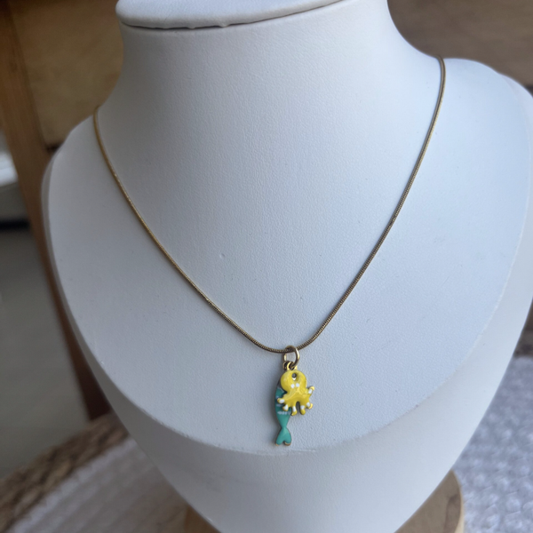 ketting (visje en octopus) goud