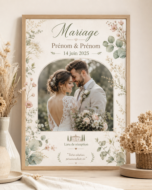 mariage botanique avec photo