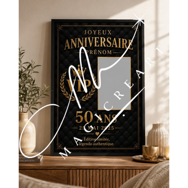 Modèle VIP Noir & Or — 50 ans
