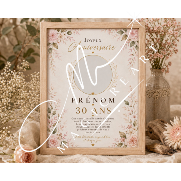 Modèle Floral Rose — 30 ans