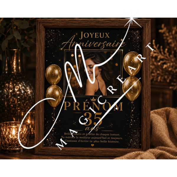 Modèle Noir & Or Élégance — 35 ans