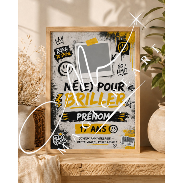 Modèle Né(e) pour briller