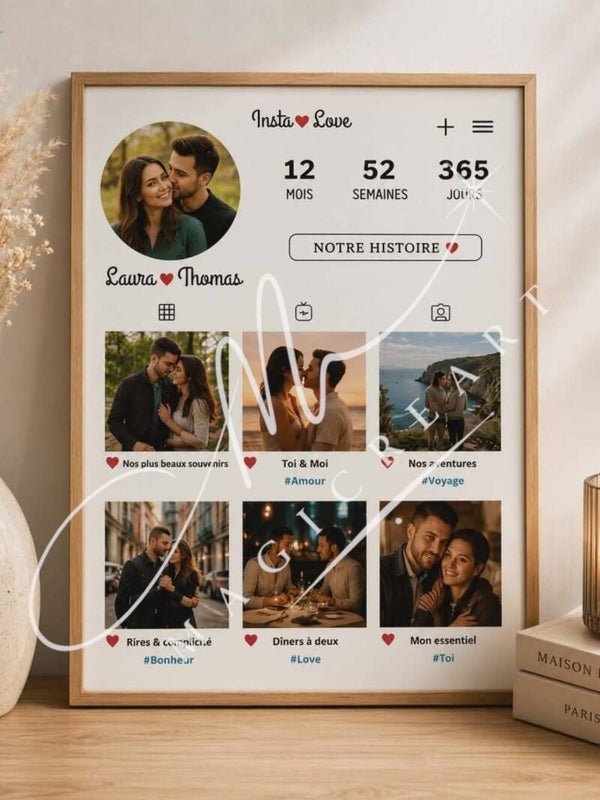 Insta Love Personnalisée – A4