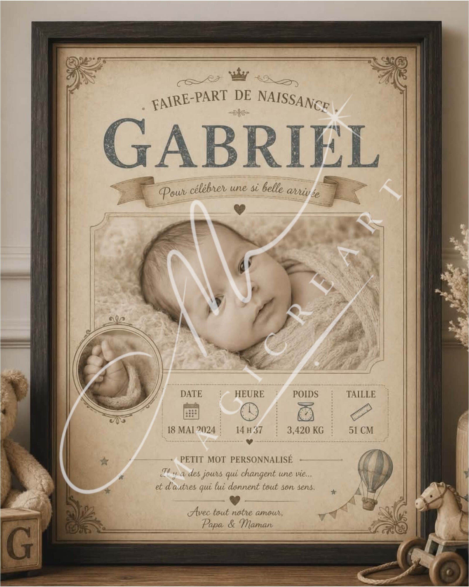 naissance vintage — Gabriel (digitale)