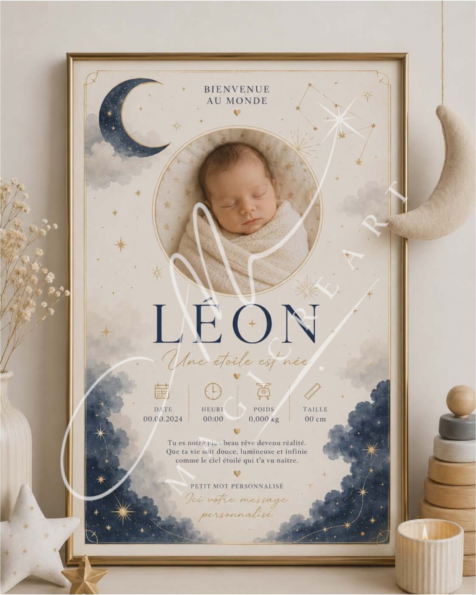 naissance céleste avec photo — Léon (digitale )