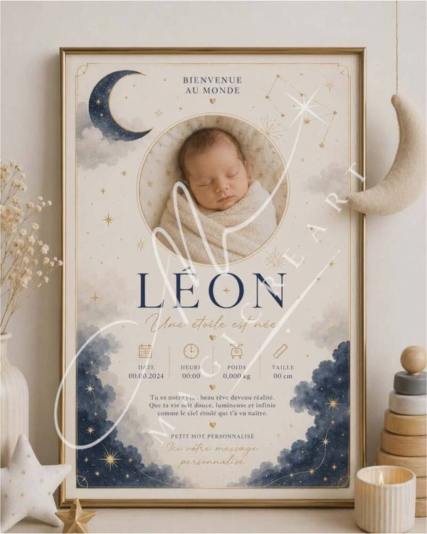 naissance céleste avec photo — Léon (digitale )