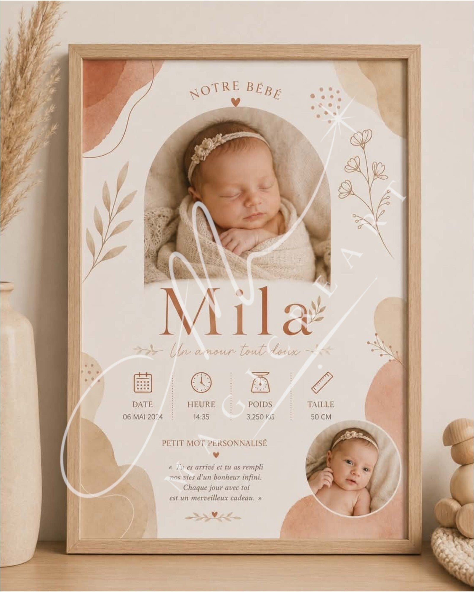 naissance bohème avec photos — Mila (digitale)