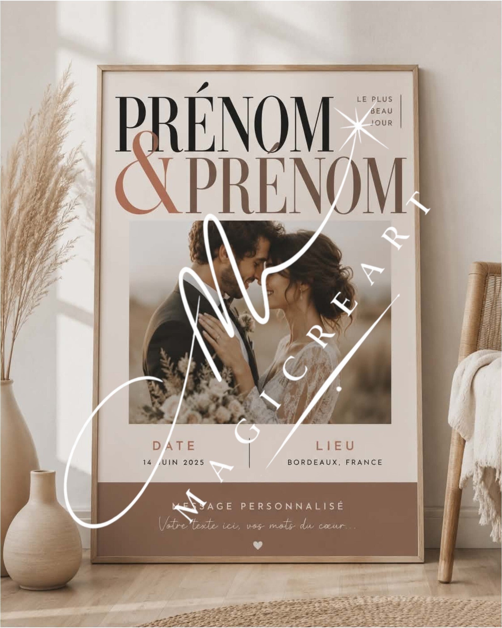mariage typographique moderne
