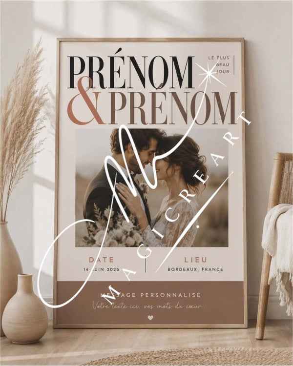 mariage typographique moderne