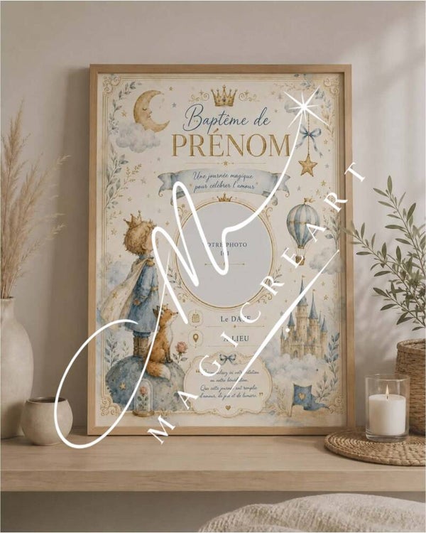 Baptême Petit Prince Bleu