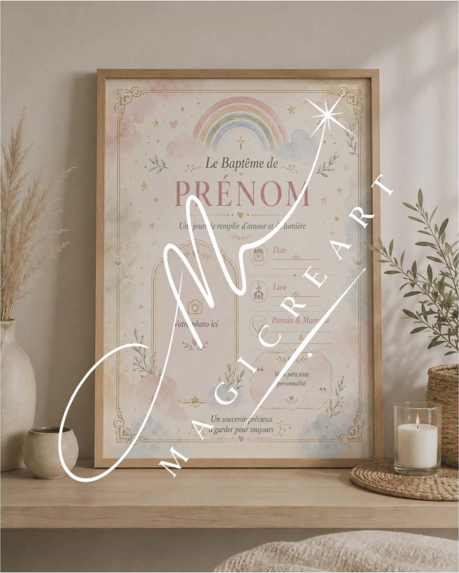 Baptême Arc-en-ciel Pastel Douceur