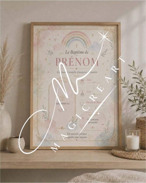 Baptême Arc-en-ciel Pastel Douceur