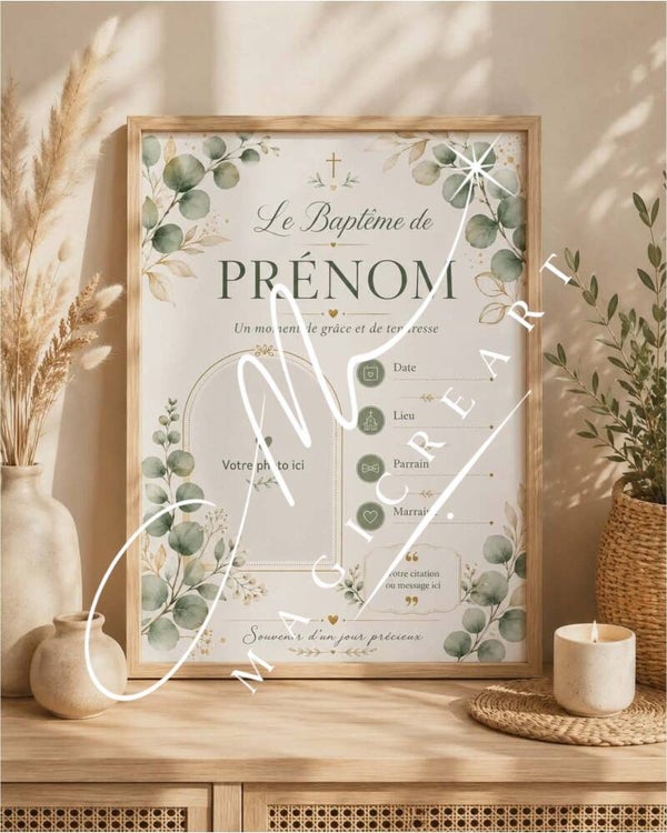 Le Baptême de Prénom – Eucalyptus & style naturel