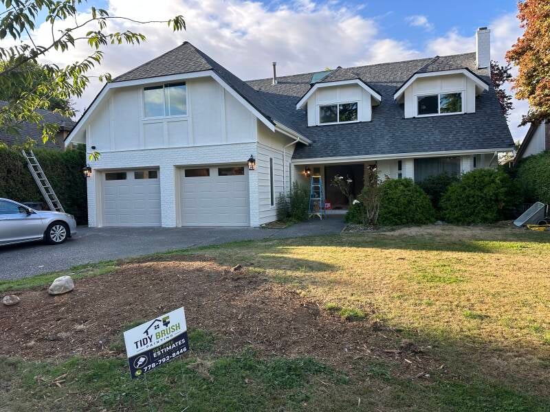professional exterior painting and detailed finish at richmond bc home on coventry drive