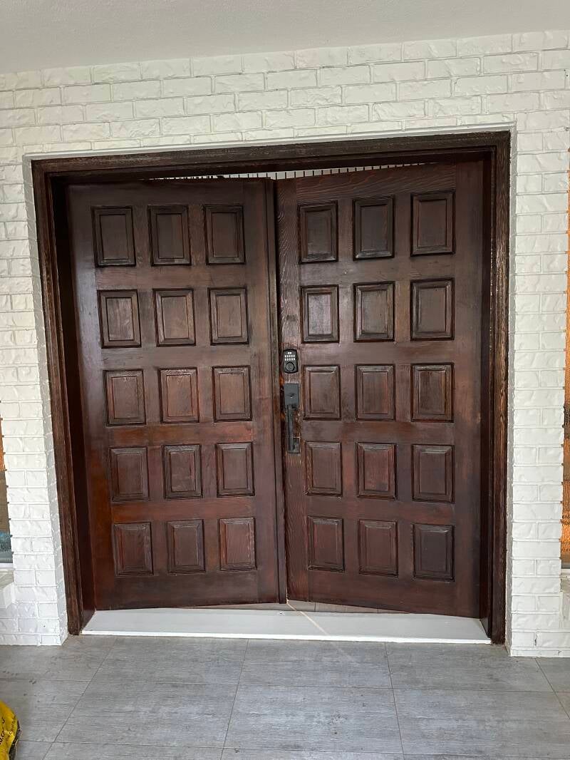 interior wall painting and door staining, home transformation by tidy brush painting at 4451 coventry drive in richmond