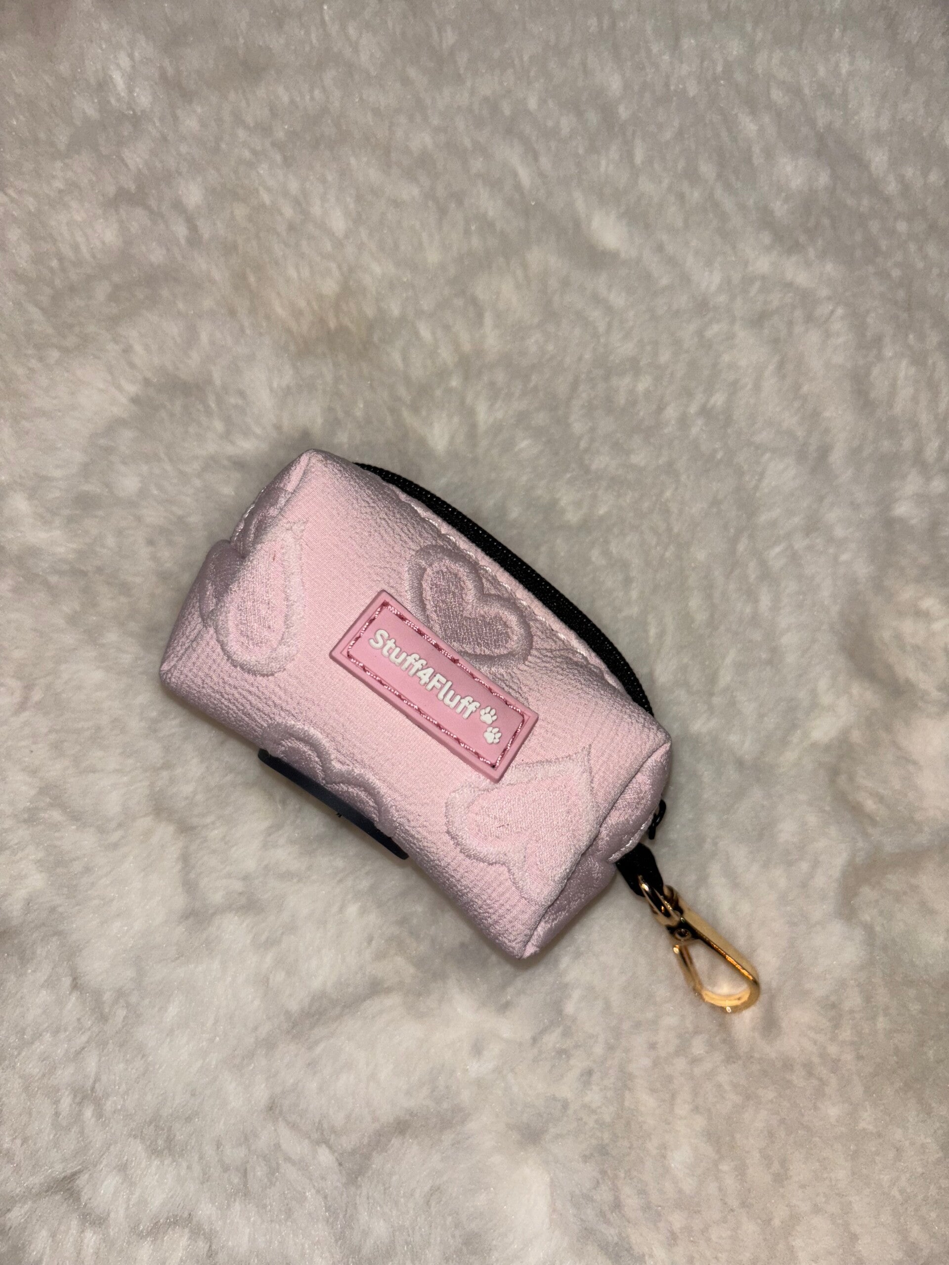 Pink Fluffy Love Poopbag holder