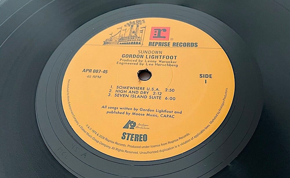 Die Schallplatte Gordon Lightfoot - Sundown