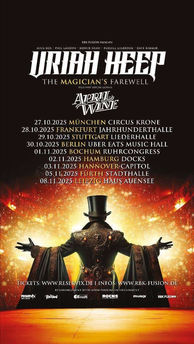 Uriah Heep - The Magician's Farewell Tour Termine 2025 in Deutschland