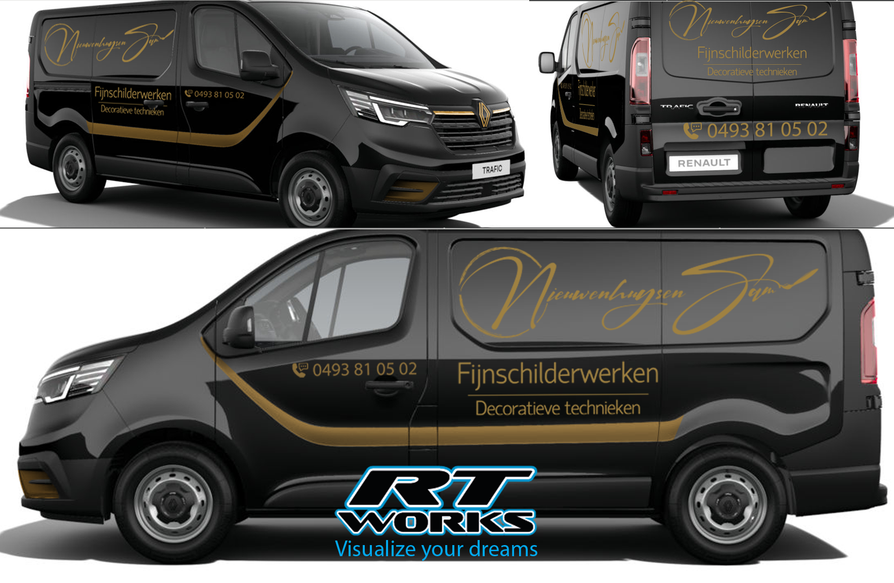 Volledig beletterde bestelwagen door RT Design Works