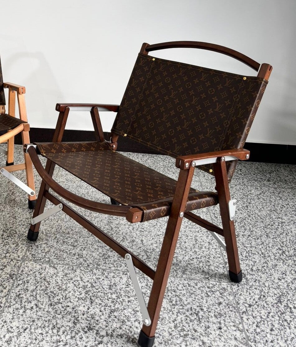 Louie Vuitton Handmade, classic monogram, Folding Chair